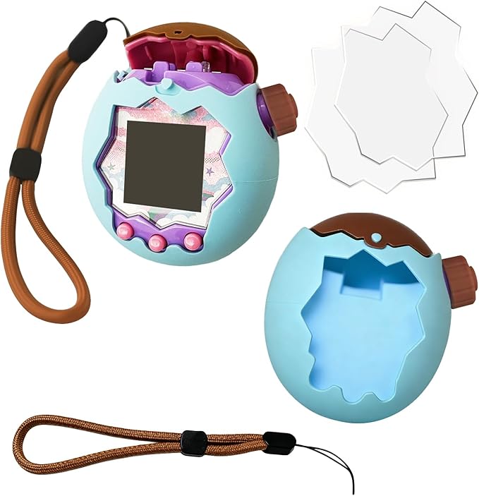 Silicone Cover for Tamagotchi Paradise, Case for Tamagotchi Paradise, Silicones Protective Slim Case with Lanyard Screen Protector Cover for Tamagotchis ParadiseChristmas Gifts for Boys or Girls
