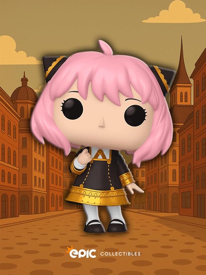 Pop Anime: Spy x Family - Anya Forger Vinyl Figure Bundled with Box Protector Compatible for Funko