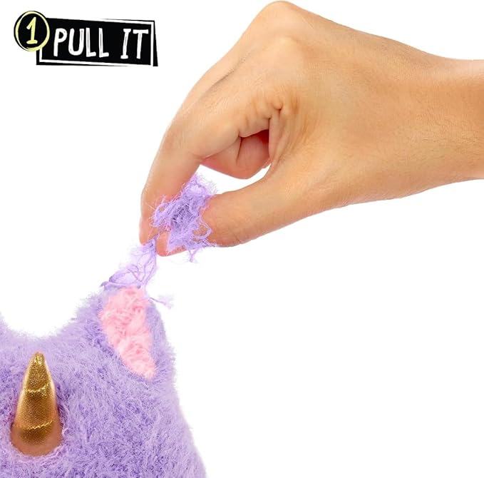 Fluffie Stuffiez Unicorn Small Collectible Feature Plush - Surprise Reveal Unboxing with Huggable ASMR Fidget DIY Fur Pulling, Ultra Soft Fluff