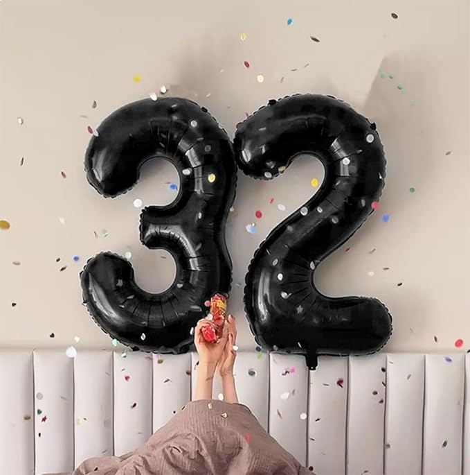 40 Inch Black Number 21 Digital Balloon,Jumbo Mylar Foil Helium Balloon for 21 Balloons for Birthday Party,Wedding Anniversary Party Decorations