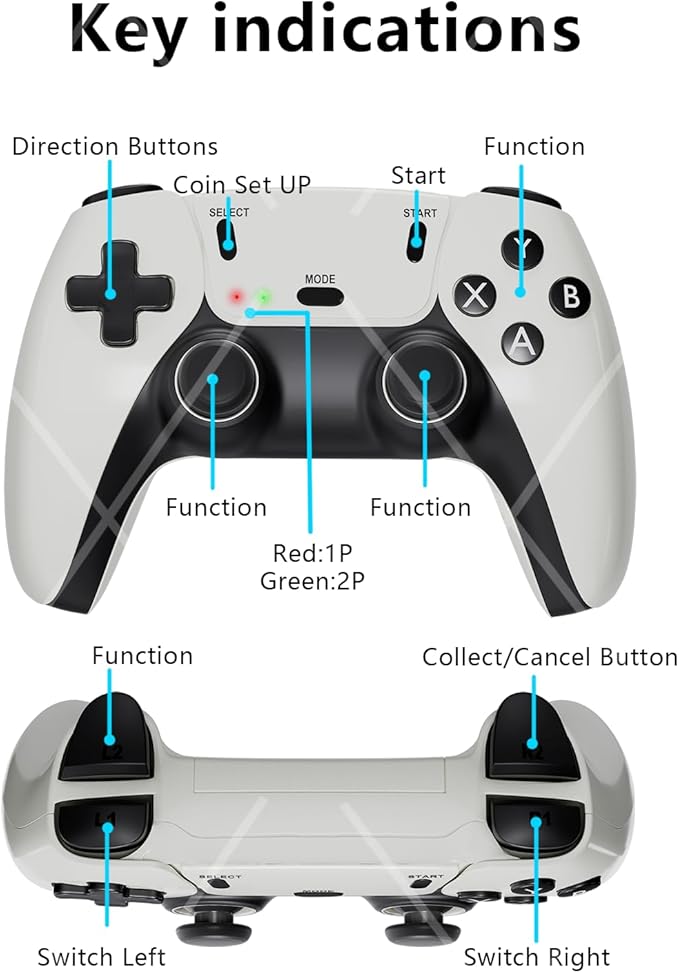 Upgraded Model Wireless Retro Game Stick,Retro Video Game Console,9 emulators, (64G),with Over 40000 Built-in Electronic Games,4K HDMI Output,Dual 2.4G Wireless Control Plug and Play Retro Game (pro)