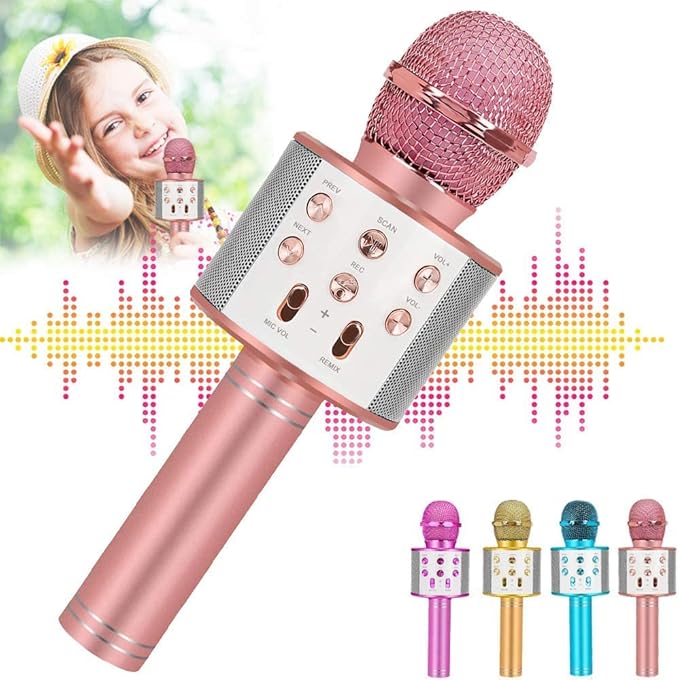 Kids Karaoke Microphone for Girl Gifts: Top 2025 Girl Toys for 3 4 5 6 7 8 9 10 Year Old Girl Christmas Birthday Gifts Ideas