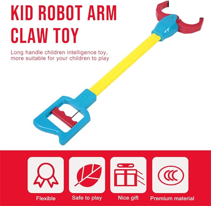 VGEBY1 Grabber Toy, Kids Robot Arm Claw Toy Grabber Reacher Toy Reach Out Grabbing Stick Children Intelligence Toy(Yellow) Toy Grabber Claw For Kids Claw Toy Child'S Grabber Toy Kids Grabber Toy