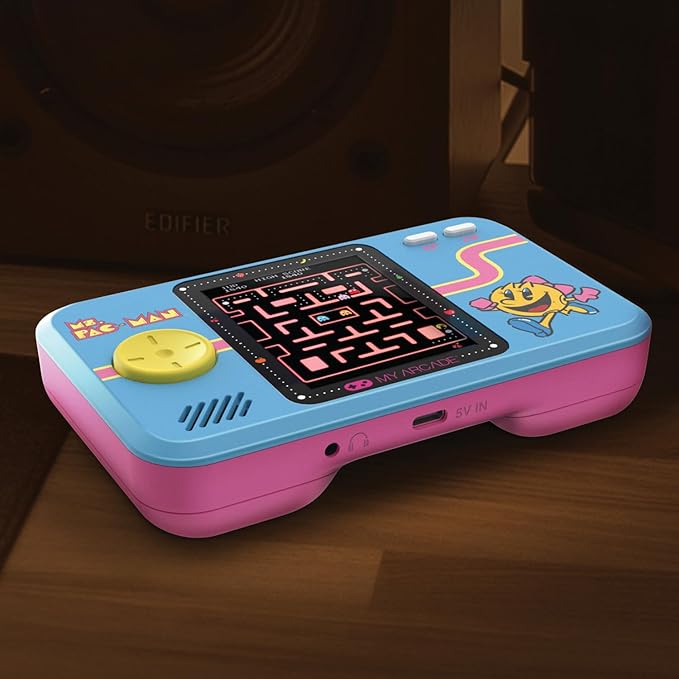 My Arcade Ms. Pac-Man Pocket Player Pro: Retro Games, Portable Games, 2.75" Color Display