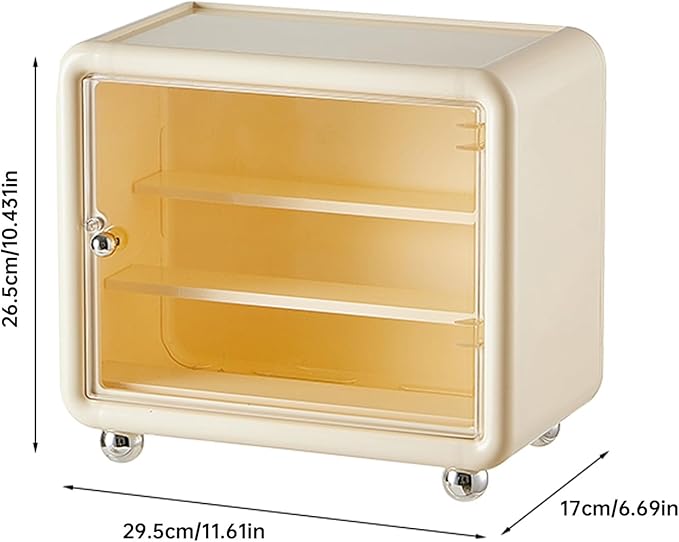 3 Tiers Clear Display Case for Figures, Dustproof Storage Organizer Box with Magnetic Door and Figure Holders, Acrylic Showcase for Collectibles Action Figure(1, Large)
