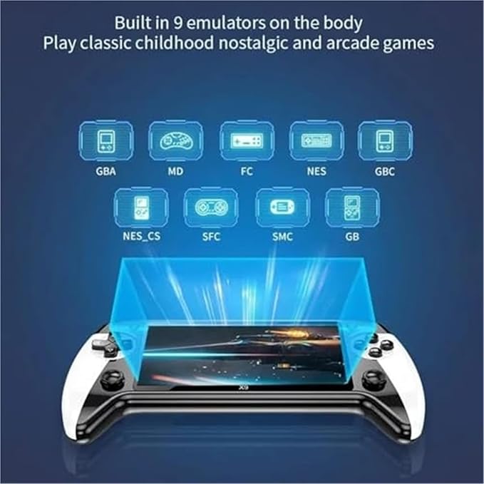 Portable Retro Game Console X9 Handheld Game Console, 5.5 Inch HD IPS Screen, 20000+ Built-in Games, 10+ Emulators, Supports TV Output & Gamepad, 5-Hour Battery Life(2 PCS)