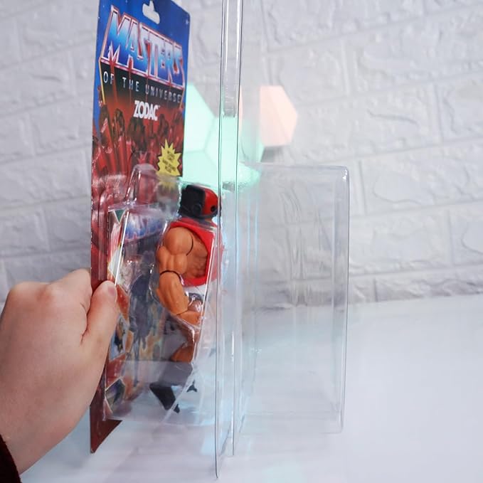 EVORETRO Thick PET Clamshell Display Case Protector for Masters of The Universe Carded Action Figure Box - 5.5 Inch Motu Carded Blister Pack PET Clear Case, 0.60MM Thick, Scratch Resistant, (10 Pack)