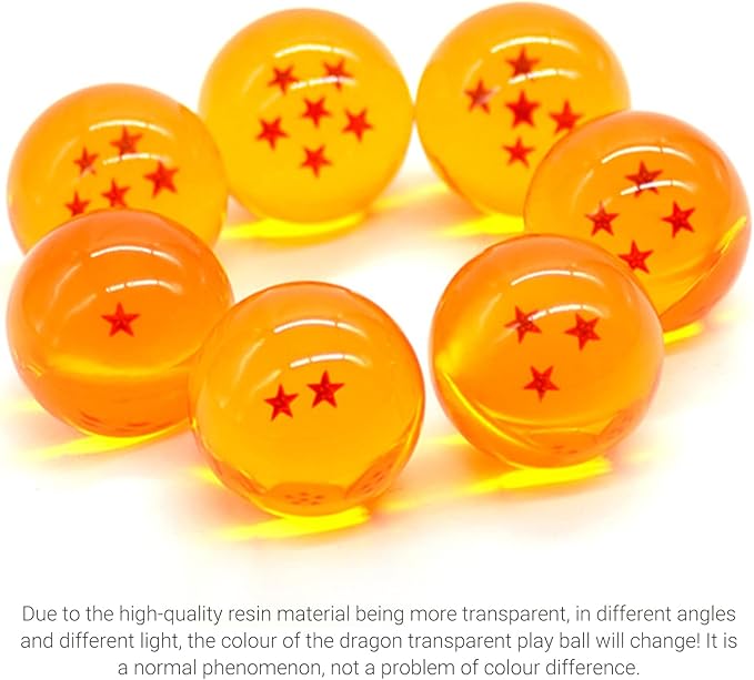 The Novelty Children's Toy Dragon Transparent Play Balls Set Contains 7 Dragon Transparent Play Ballss 1.7 inches / 4.3cm Star Crystal Balls