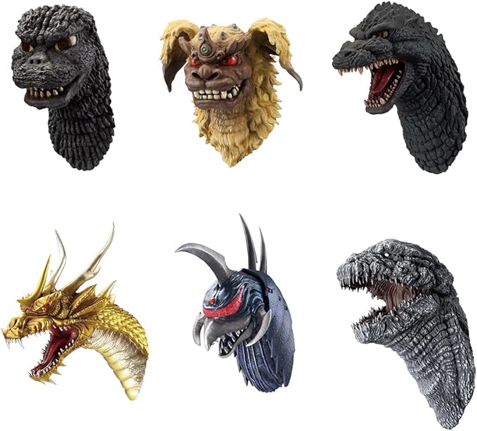 Ichibansho Figure - Godzilla - Godzilla Monster Head Magnets Complete Set of 6 (Monster Biographies G) Zakka