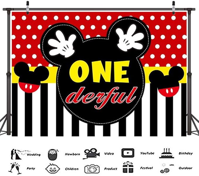 185 Pcs Red 1st Birthday Party Decorations, Boys Onederful Balloons Arch Garland Kit, Red Cartoon Boys Onederful Backdrop, TableCloth, Tableware for Boy First Birtdhay Party Supplies