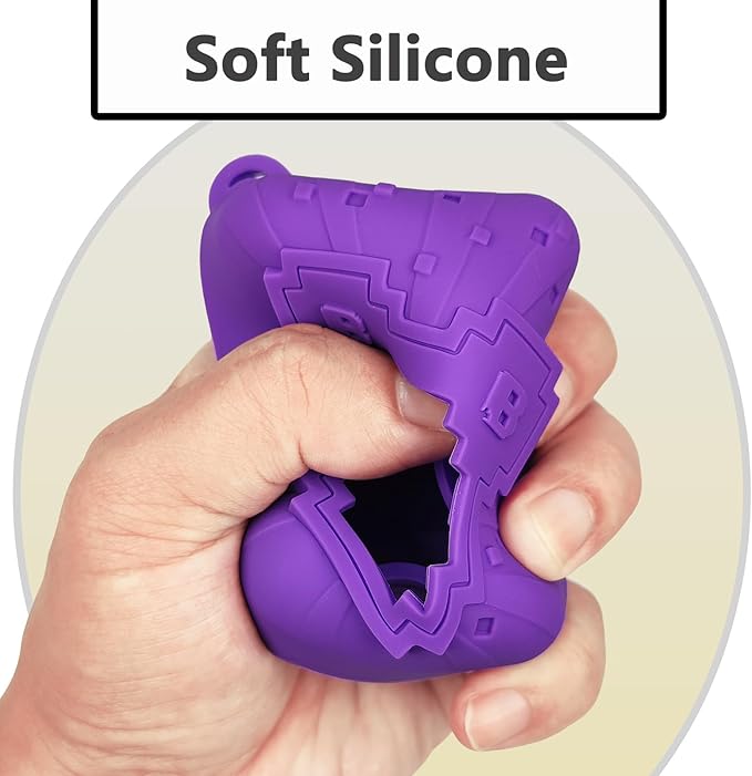 JCHPINE Silicone Cover Case for Bitzee Disney Interactive Digital Pet and Case, Protective Skin Sleeve for Bitzee Disney Virtual Electronic Pets (Purple)