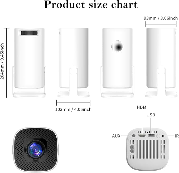 New P30 Retro Game Console with Projector，4K HD Portable Projector with 36000+ Games，Plug and Play TV Video Game Stick，Smart Projector with 2.4g Wireless Controllers，Android TV 11.0, WiFi