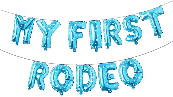 My First Rodeo Party Decoration - Birthday Supplies, Banner, Balloons, Backdrop (Blue Star)