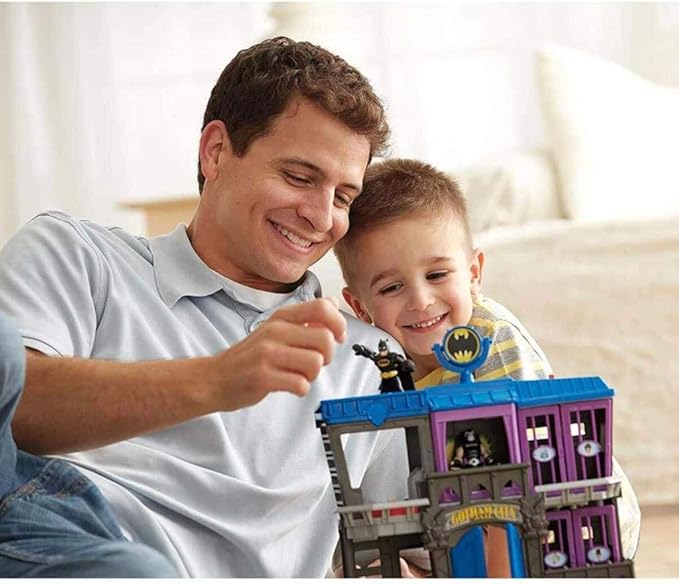 Fisher-Price Imaginext DC Super Friends Gotham City Jail Playset with Batman and Bane Figures for preschool kids ages 3-8 years