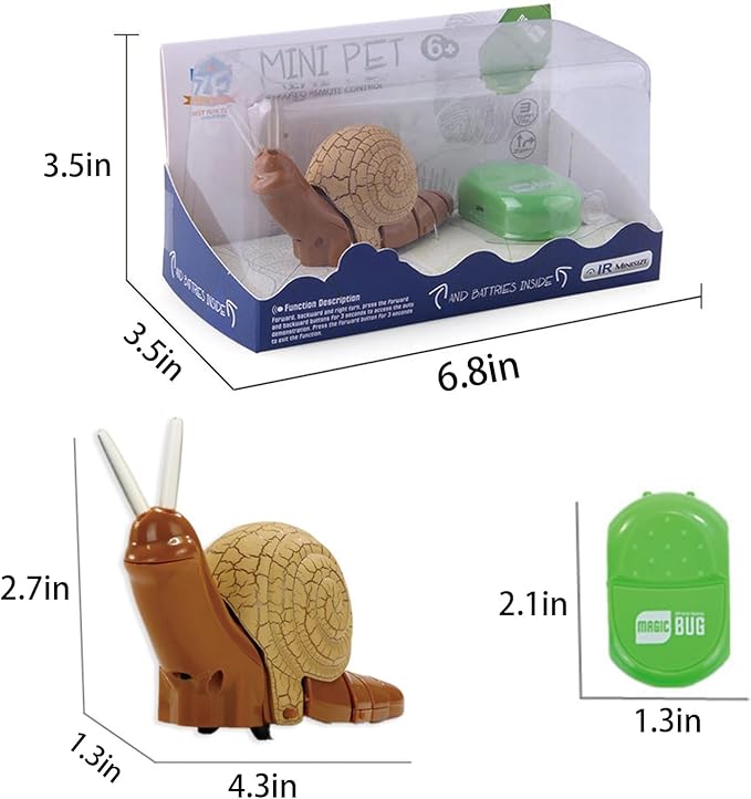 RC Snail Toy Realistic IR Remote Control Insect Car Vehicle Electric Animal Toy for Kids’ Birthday （Beige）