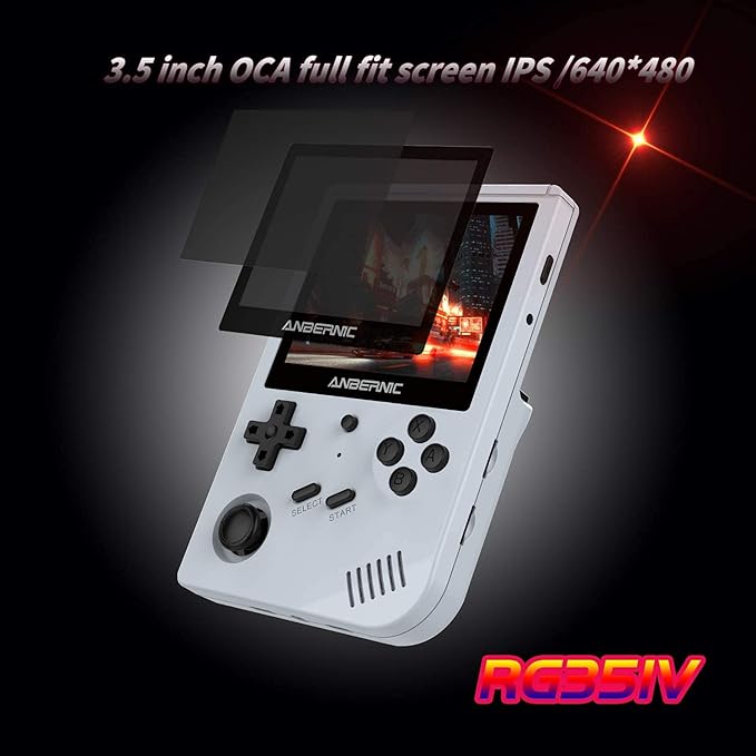 RG351V Handheld Game Console 3.5 Inch Portable Double TF 64GB Storage Handheld Retro Video Game Built in WIFI Game Console U.S. Seller!!! (Anbernic RG351V Gray)