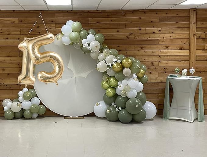 40 Inch Light Gold 15 Number Balloons White Gold Giant 15 Foil Mylar Helium Large Digital Balloon Champagne Gold Birthday Numbers Jumbo Balloons 15th or 51st Anniversary Party Decorations Supplies