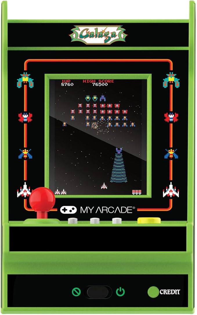 My Arcade Galaga Nano Player - 2 Games in 1, Retro Arcade Classics, 4.8" Mini Arcade Machine