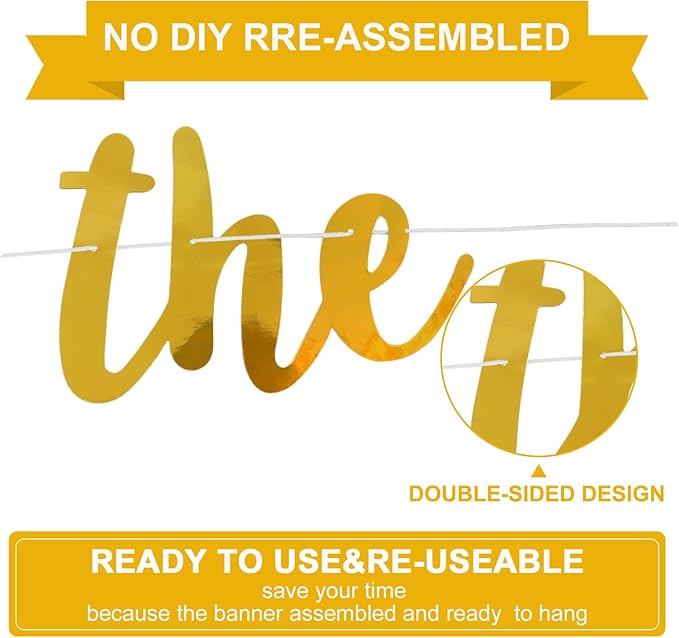 BEISHIDA Double-Sided Gold The Beginning of A New Chapter Banner,Farewell Book Themed Housewarming Party Congratulations Decorations,Going away party Garland,Graduation Sign 2026 Banner,retirement Supplies
