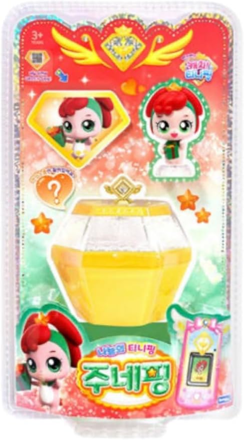 Catch Teenieping Cute Figure Cube with Accessories and Stickers – Transformable Collectible Toy with QR Medal and Display Stand (Giftping 주네핑)