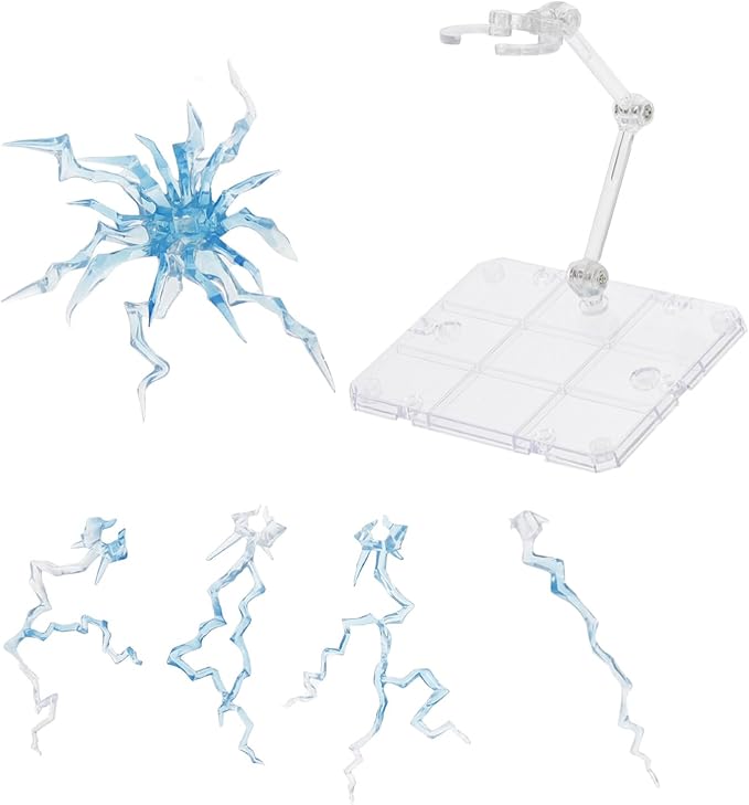 iplusmile Action Figure Stand Accessories: Effects Assembly Display Holder Base Doll Model Support Stand Compatible with HG RG SHF Stand 1/144, Blue