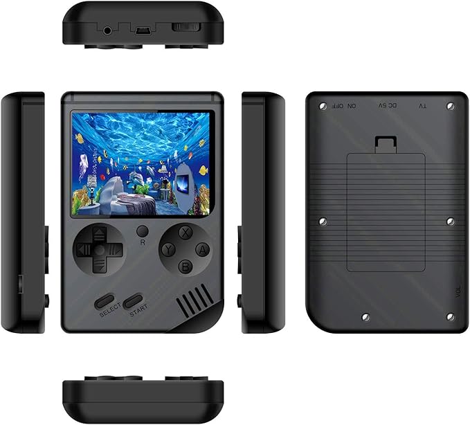 Retro Handheld Games Console for Kids/Adults, 168 Classic 8 Bit Games 3 inch Screen Video Games with AV Cable Play on TV (Black)