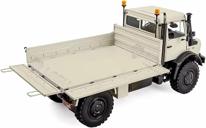 LESU 4 * 4 1/14 RC Off Road Car U4023 Metal Remote Control Crawler ATV Light Truck Mt44023 Model Wheel Hub Reduction Axle Lock Hobby Grade Model for Ages 14+(Beige)