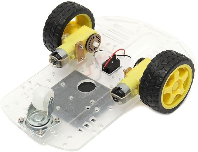 DIY Programmable 2WD Smart Robot Car Chassis Kit with Motor Speed Encoder for Kids to Learn Arduino, Coding, Robotics, and Electronics