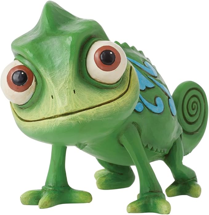 Enesco Disney Traditions Collection by Jim Shore Tangled Pascal The Chameleon Figurine- Stone Resin Hand Painted Crafted Collectible Rapunzel Disney Mini Figurines Home Decor Statue, 3.75 Inch