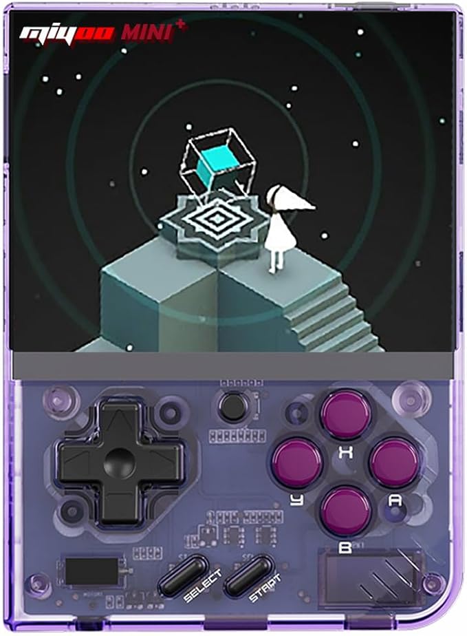 Miyoo Mini Plus Latest Version Retro Emulator Handheld Game Console with WiFi & RTC , 3.5’’ 640*480 IPS Screen 3000mAh Battery, Pulper 64GB