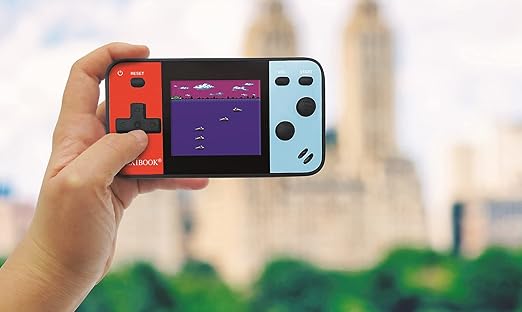 Lexibook Portable Handheld Game Console Cyber Arcade Pocket 150 Games, 1.8" (4.5cm) Color LCD Screen, Gaming Toy for Kids / Teenagers, Blue / red, JL1895