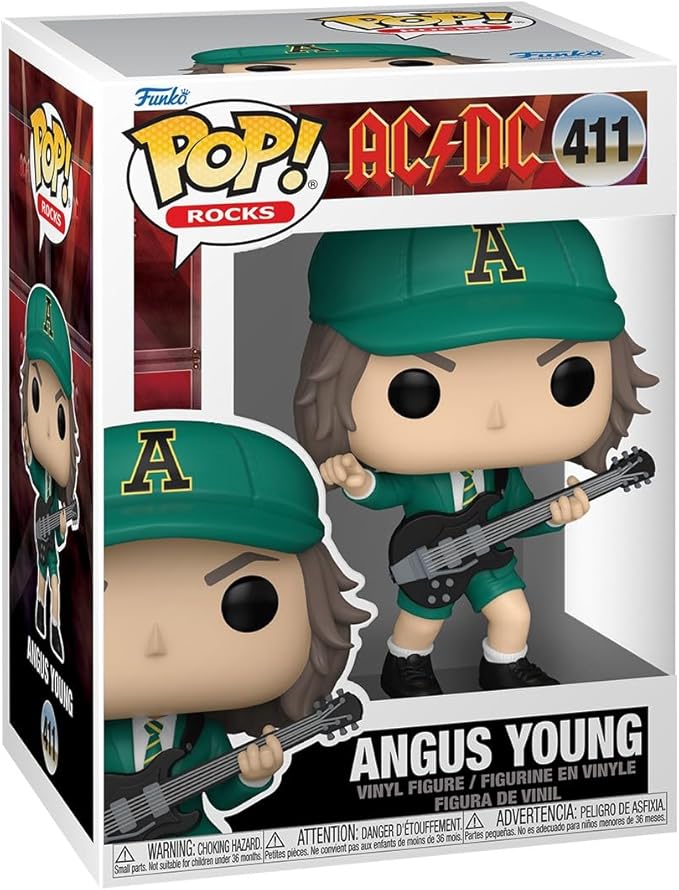 Funko POP Rocks: AC/DC - Angus Young - (Green) - Collectable Vinyl Figure - Gift Idea - Official Merchandise - for Kids & Adults - Music Fans - Model Figure for Collectors and Display