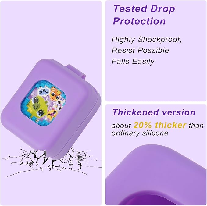 YouKnow Silicone Case for Bitzee Magicals Interactive Toy Digital Pet and Case, Protective Skin Sleeve for Bitzee Virtual Electronic Pets Accessories (Case Only) (Purple)