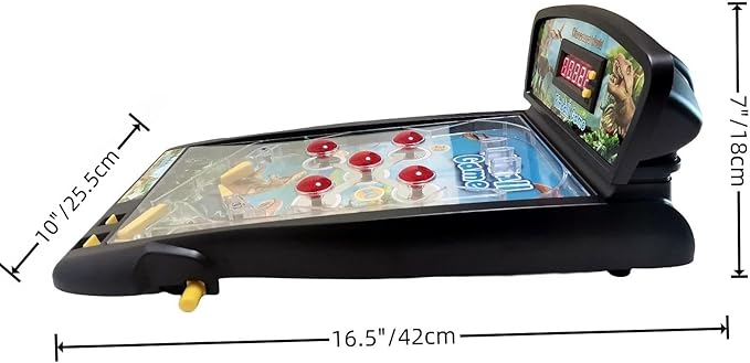 Dinosaur World Electronic Pinball Game,Tabletop Arcade Pinball Machine with Lights & Sounds Effects,LED Digital Scoreboard,Suitable for Kids & Adults