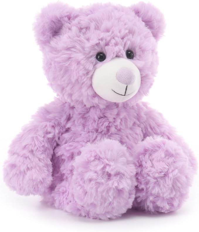 Apricot Lamb Purple Flower Bear Stuffed Animals for Kids, Soft Cute Plush Toys for Baby Girl and Boy, 8 Inches