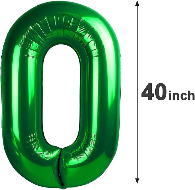 40 Inch Big Green Number 20 Balloon Birthday Decoration, Number 20 Helium Balloon Celebration, Boy Girl Baby Anniversary Party Graduations Supplies Decorations