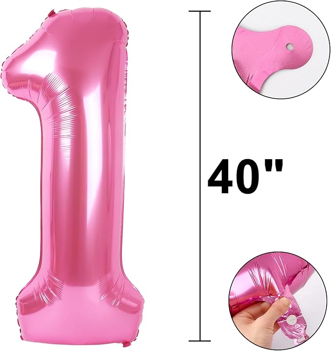 40 Inch Pink Number 11 Digital Balloon,Jumbo Mylar Foil Helium Balloon for 11 Balloons for Birthday Party,Wedding Anniversary Party Decorations