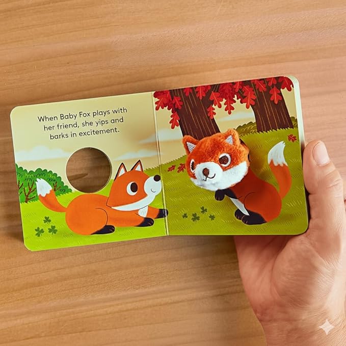 Aurora Mini Flopsi Foxxie 8"" Stuffed Animal & Finger Puppet Storybook – Soft, Cuddly, Unique Orange Fox Plush Toy for All Ages (Fox and Book Set)
