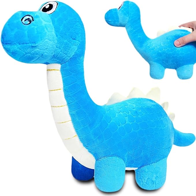 12'' Blue Brachiosaurus Plush Toys for Kids and Babies, Cute Dinosaur Stuffed Animals for Boys and Girls, Kawaii Dinosaur Plushies, Stuffed Animal Plush Toys for Dino Themed Party Decorations