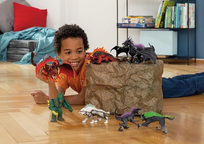Schleich Eldrador Creatures - 6" Stone Wolf Figurine - Fun Fantasy Animal Figure for Imaginative Play for Boys and Girls - Durable Rock Beast Toy - Cool Monster Toys for Kids Ages 7+ | 70153