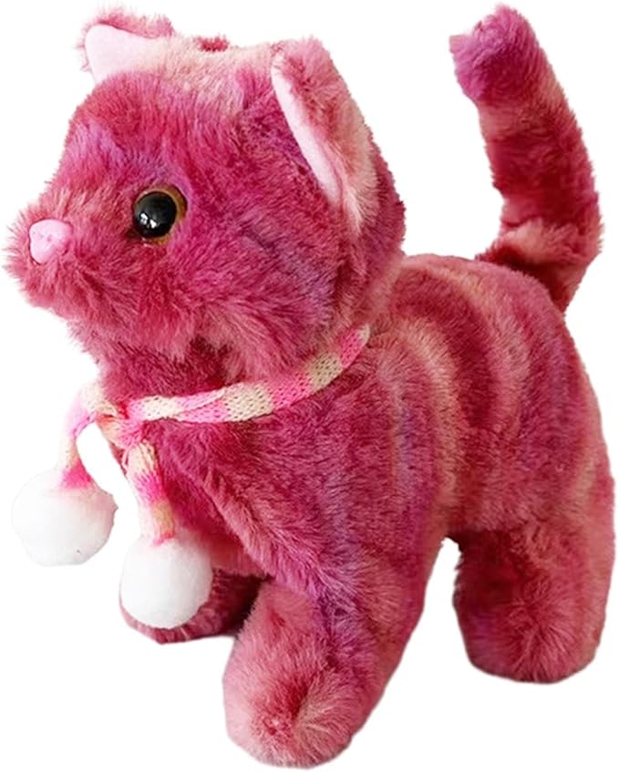 Touch Control Kitten Electronic Robot Cat Toys Interactive Cat Electronic Pets for Kids Boys Girls Birthday Gifts, Red