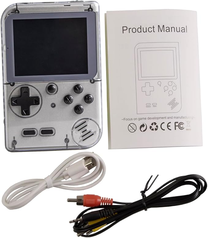 Retro Mini Game Machine with 400 Classical FC Games Handheld Game Console 2.8-Inch Color Screen Support for TV Output , Presents Birthday for Kids, Adults (Gray)