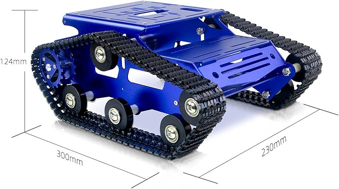Robot Smart Car Chassis Kit Full Aluminum Alloy Tank Mobile Platform with 2WD Motors for Arduino/Raspberry Pi Robot Projects