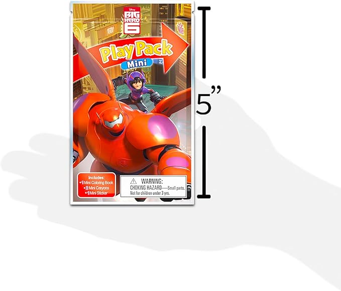 Disney Big Hero 6 Mini Party Favors Set for Kids - Bundle with 24 Mini Baymax Grab n Go Play Packs with Coloring Pages, Stickers and More (Big Hero 6 Birthday Party Supplies)