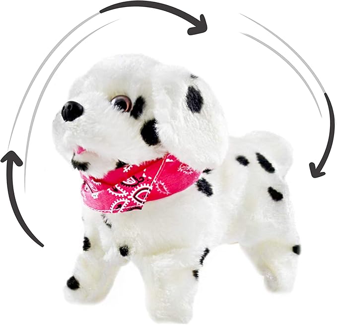 Haktoys Flip Over Puppy Battery Powered Dog Somersaults Walks Sits Barks for Animal and Pet Loving Toddlers & Kids