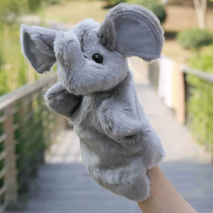 RIY Hand Puppets for Kids - Forest Friend Animals Educational Puppet, Set of 6(Bear, Elephant, Wolf, Tiger, Monkey, Crocodile)