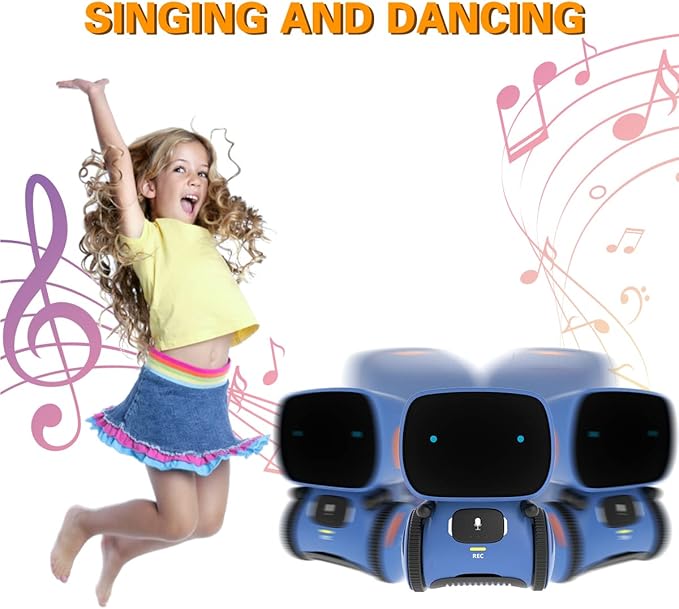 98K Robot Toys for Boys and Girls, Touch and Voice Control Robots Interactive Smart Talking Robots Intelligent Partner and Teacher with Singing, Dancing, STEM Toy Gifts for Kids Age 3 and Up