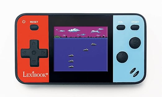 Lexibook Portable Handheld Game Console Cyber Arcade Pocket 150 Games, 1.8" (4.5cm) Color LCD Screen, Gaming Toy for Kids / Teenagers, Blue / red, JL1895
