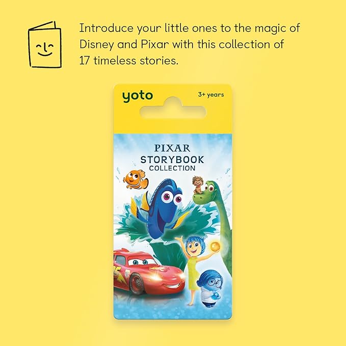 Yoto Disney Pixar Storybook Collection – Kids Audio Card for Use with Player & Mini All-in-1 Audio Device, Screen-Free Listening with Fun Stories for Playtime Bedtime & Travel, 3+
