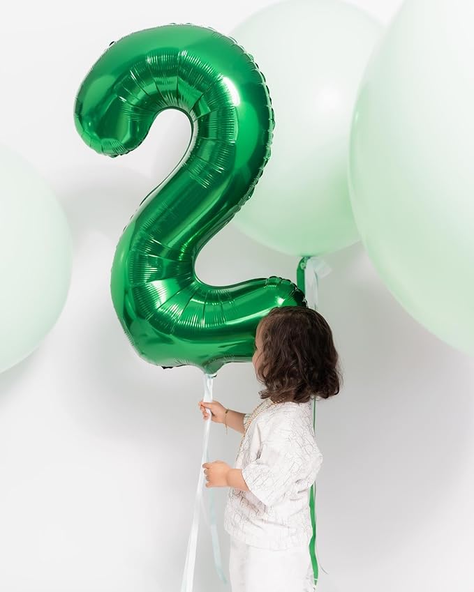 Green 7 Balloon, Number Balloons 40 Inch, 7th Birthday Decorations for Kids Girls Boys, Green Party Decoration for Women Men, Number 7 Balloon, Patrick's Day Games Theme Birthday Decorations